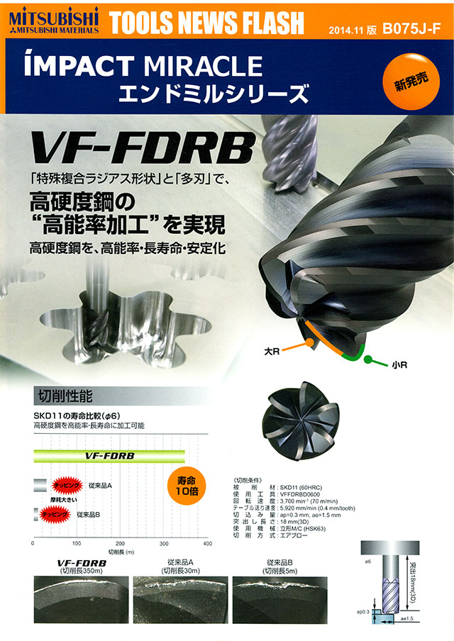 三菱マテリアルツールズ インパクトミラクル エンドミルシリーズ VF-FDRB 丸甲金物株式会社