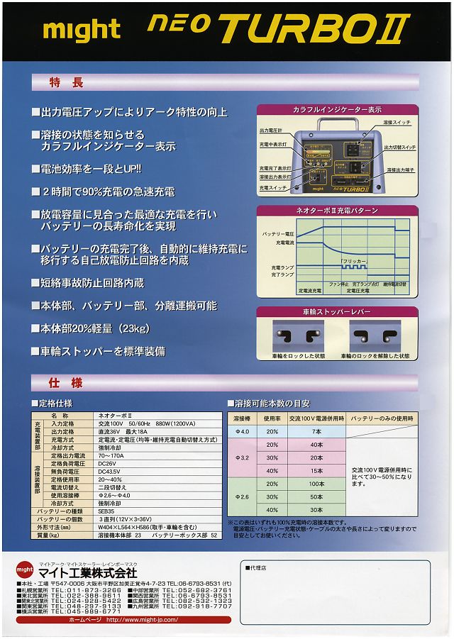 マイト工業 強力バッテリー溶接機 MBW-170 丸甲金物株式会社