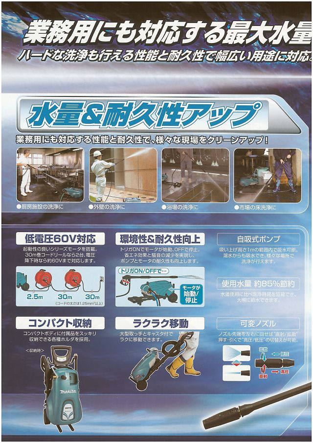 マキタ(Makita) 高圧洗浄機 MHW720 2mvetro