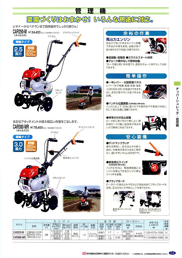 SALE／10%OFF アグリズ 店新ダイワ 管理機 CFR300-M3