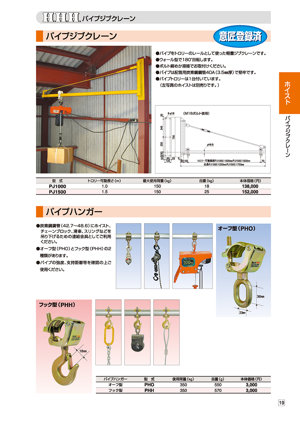 格安即決 HHH 電気ホイスト 100kg 揚程10m ZS100 2902320