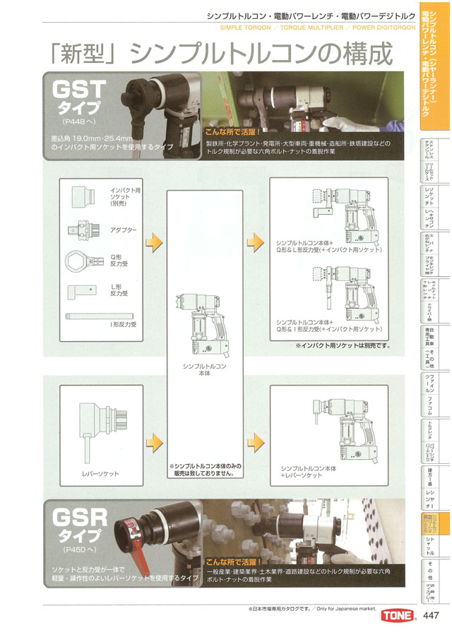 超目玉】 トネ TONE 電動パワーレンチ シンプルトルコン用増力器 シンプルトルコン 品番