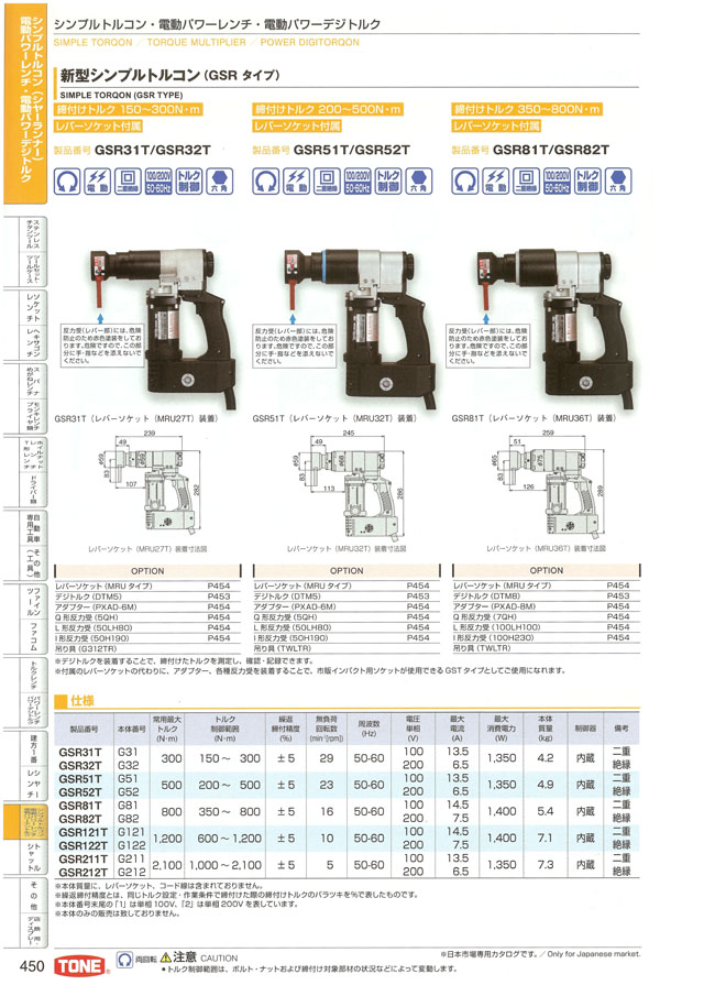 超目玉】 トネ TONE 電動パワーレンチ シンプルトルコン用増力器 シンプルトルコン 品番
