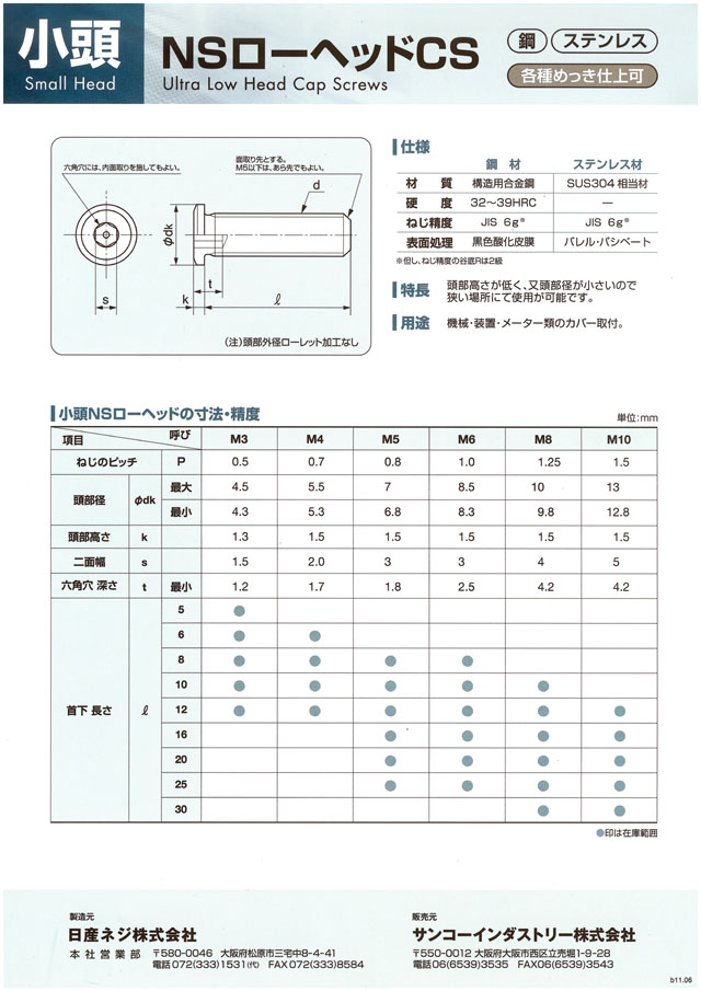 チープ DIY FACTORY ONLINE SHOPサンコーインダストリー ステンレス 小頭ローヘッドCAP 4×16 A0 -02-L050-0040-0160-00