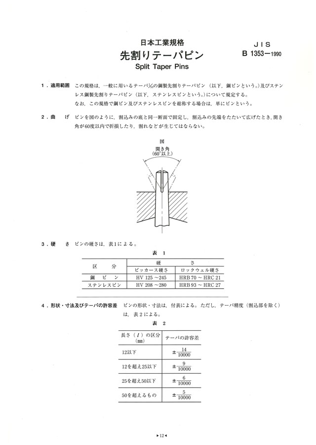 ソトネジツキ　テーパーピン 材質(ステンレス) 規格(10X70) 入数(50)  - 3