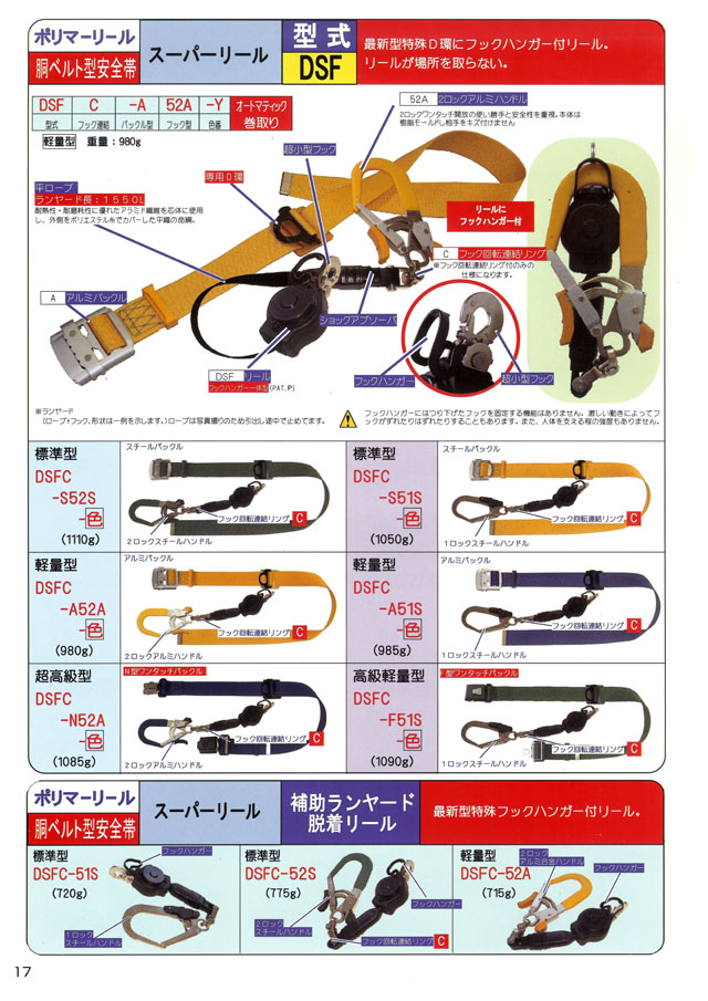 ポリマーギヤ 安全帯＆墜落防止器具 総合カタログ 10-2 丸甲金物株式会社