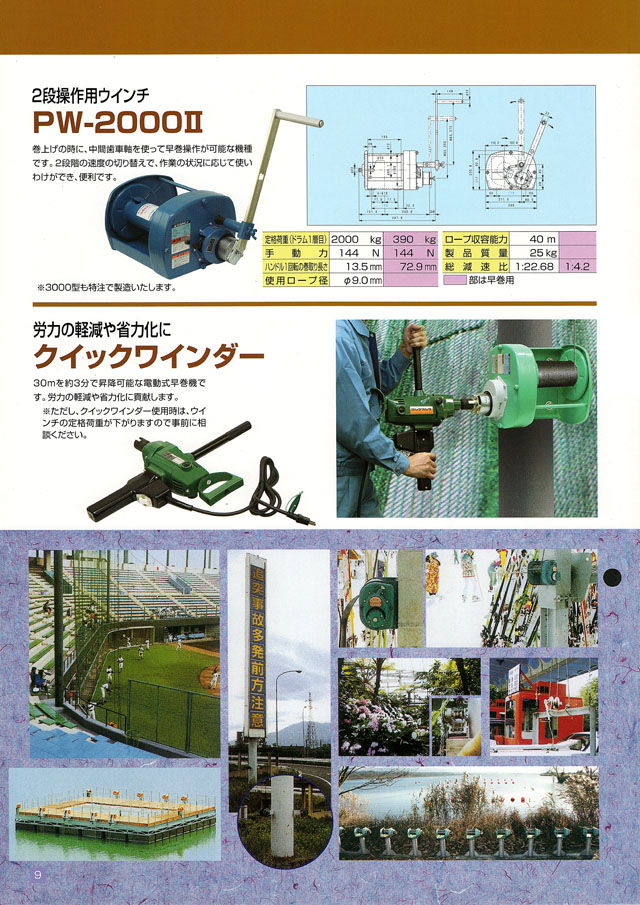 新しいコレクション ファースト店富士製作所 手動ウインチ ポータブルウインチ PRW-500N