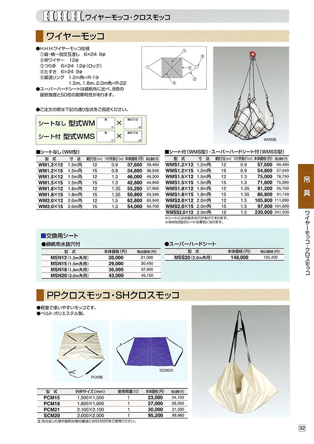 88％以上節約 ワイヤーモッコ交換用スーパーハードシート2.0m角用