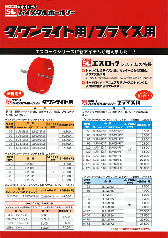 ミヤナガ SLPM065RST ホールソー セット プラマス用 バイメタル エス