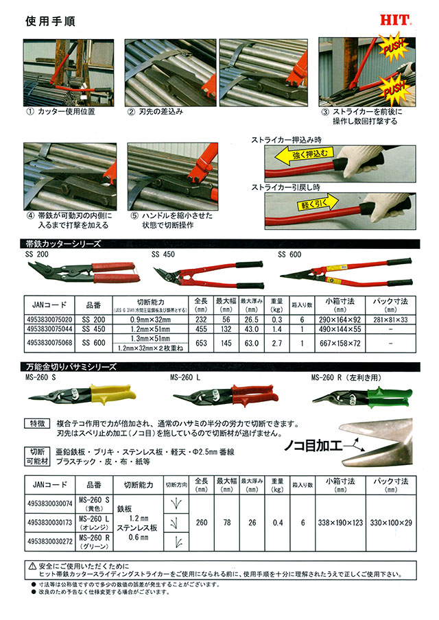 お礼や感謝伝えるプチギフト HIT 帯鉄カッター HIT 帯鉄カッター 帯鉄