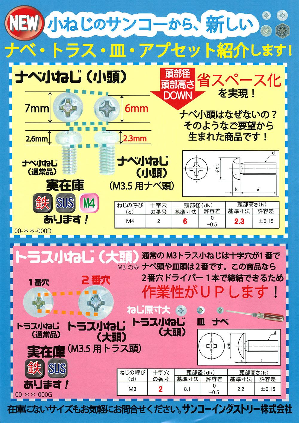 サンコーインダストリー 組込みねじ (+)ナベP=4(黄銅・クローム) M3×6 10-01-0004-0030-0060-06 