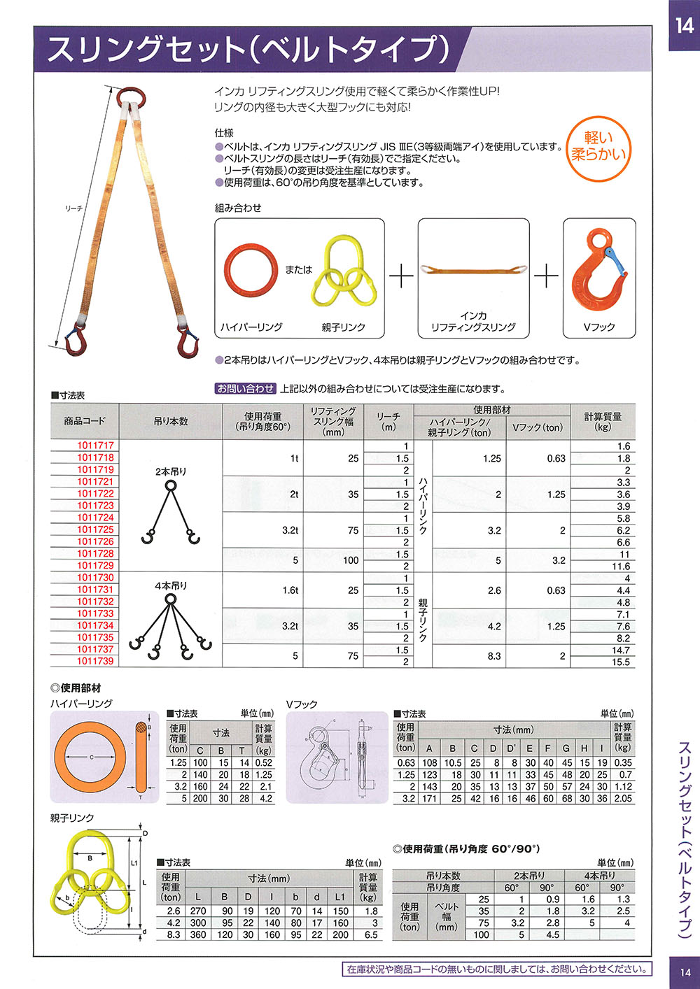 大洋製器工業 インカ製品ラインナップ（スリング） 丸甲金物株式会社